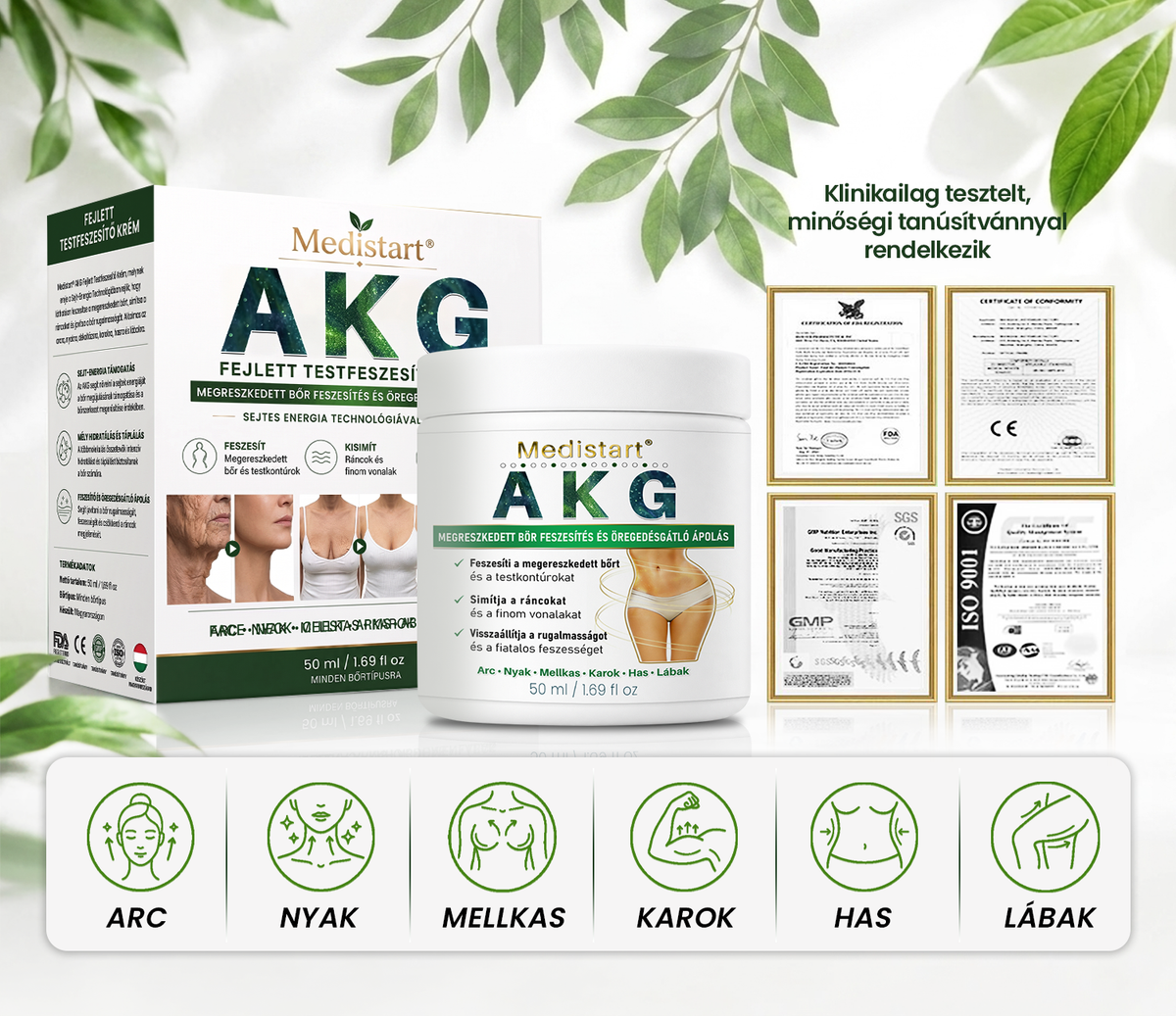 💟Medistart® AKG BŐRFESZESÍTŐ & ÖREGEDÉS ELLENI ÁPOLÁS 👍