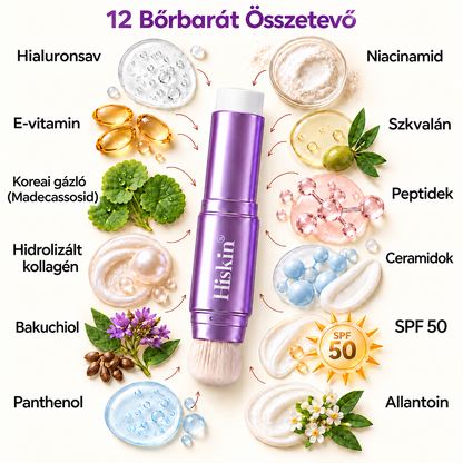 AZ UTOLSÓ 2 ÓRÁBAN · 80% KEDVEZMÉNY!  Hiskin® 2 az 1-ben színváltó alapozó stift | Elfedi az öregségi foltokat, halványítja a finom ráncok láthatóságát és hidratálja a bőrt – beépített ecsettel a fiatalos, ragyogó arcbőrért!🔥