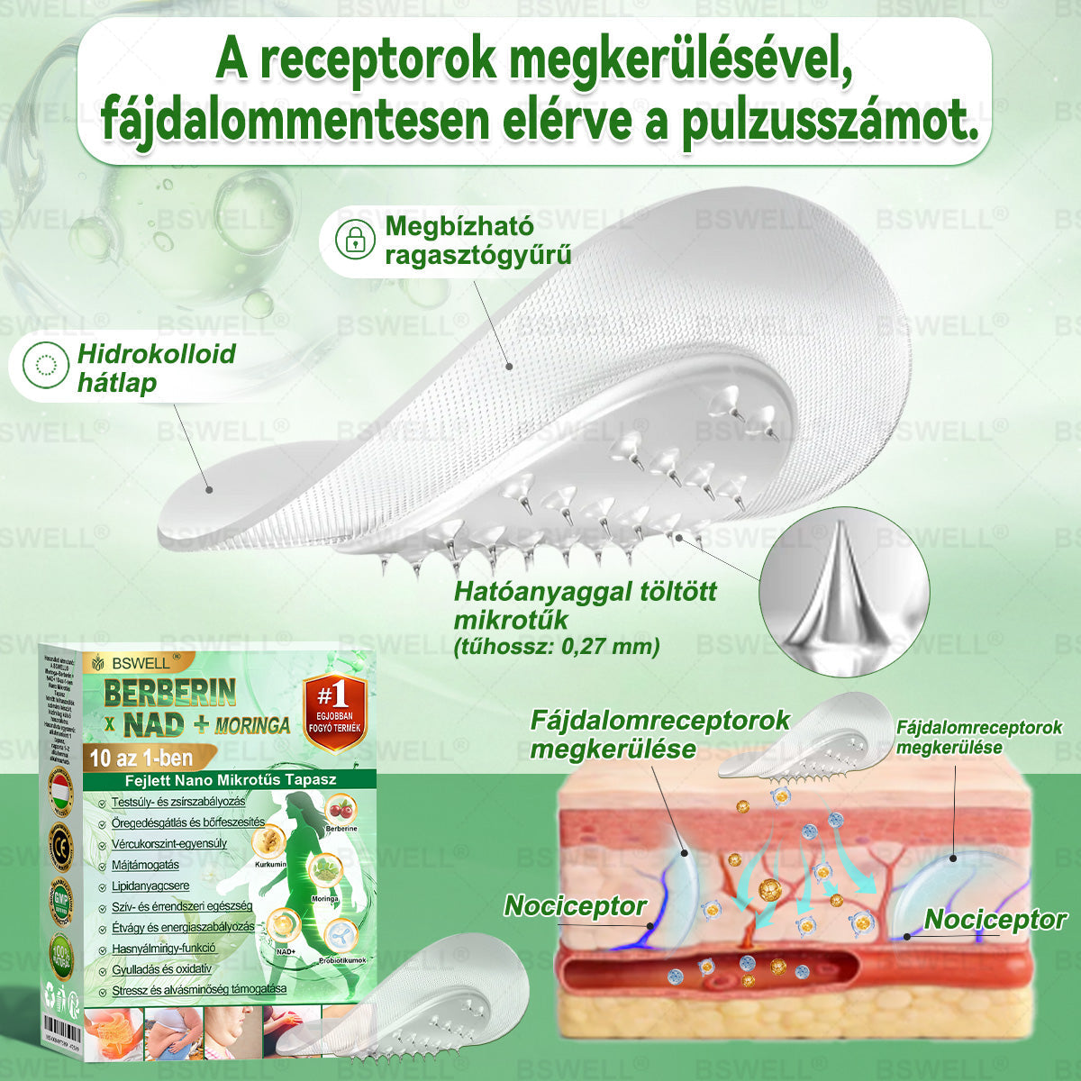 💚BSWELL® Nano mikrotűs karcsúsító tapasz (Naponta egyszer már 28 napon belül látható változások láthatók) Alkalmas: elhízás kezelésére, szív- és érrendszeri egészségre, cukorbetegség kezelésére, alvási apnoéra és bélrendszeri problémákra🍀🍀