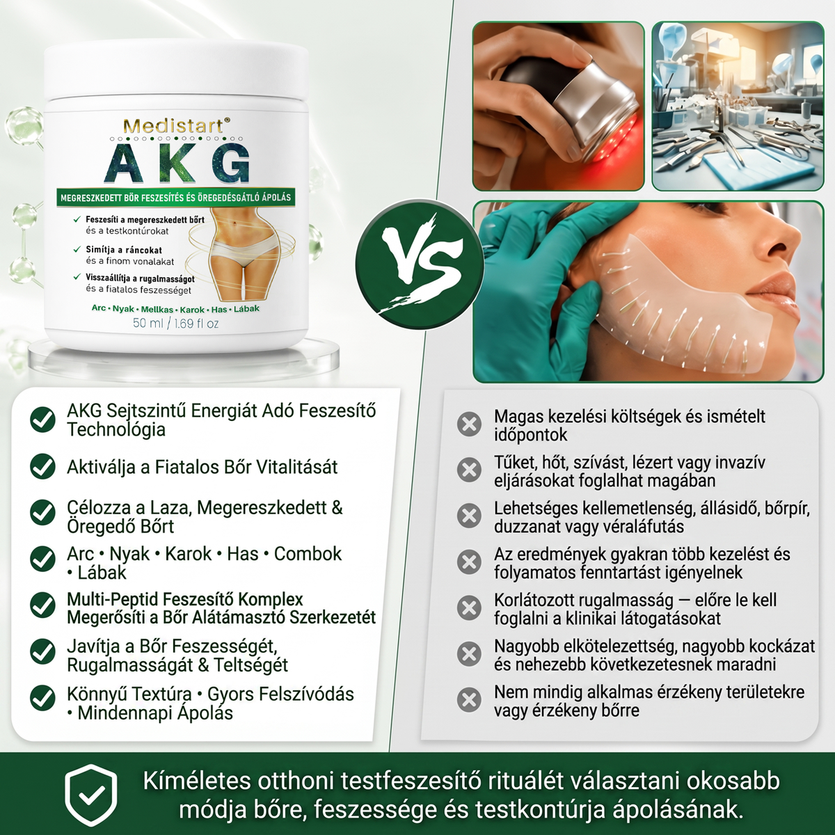 💟Medistart® AKG BŐRFESZESÍTŐ & ÖREGEDÉS ELLENI ÁPOLÁS 👍