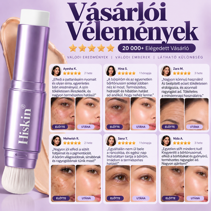AZ UTOLSÓ 2 ÓRÁBAN · 80% KEDVEZMÉNY!  Hiskin® 2 az 1-ben színváltó alapozó stift | Elfedi az öregségi foltokat, halványítja a finom ráncok láthatóságát és hidratálja a bőrt – beépített ecsettel a fiatalos, ragyogó arcbőrért!🔥