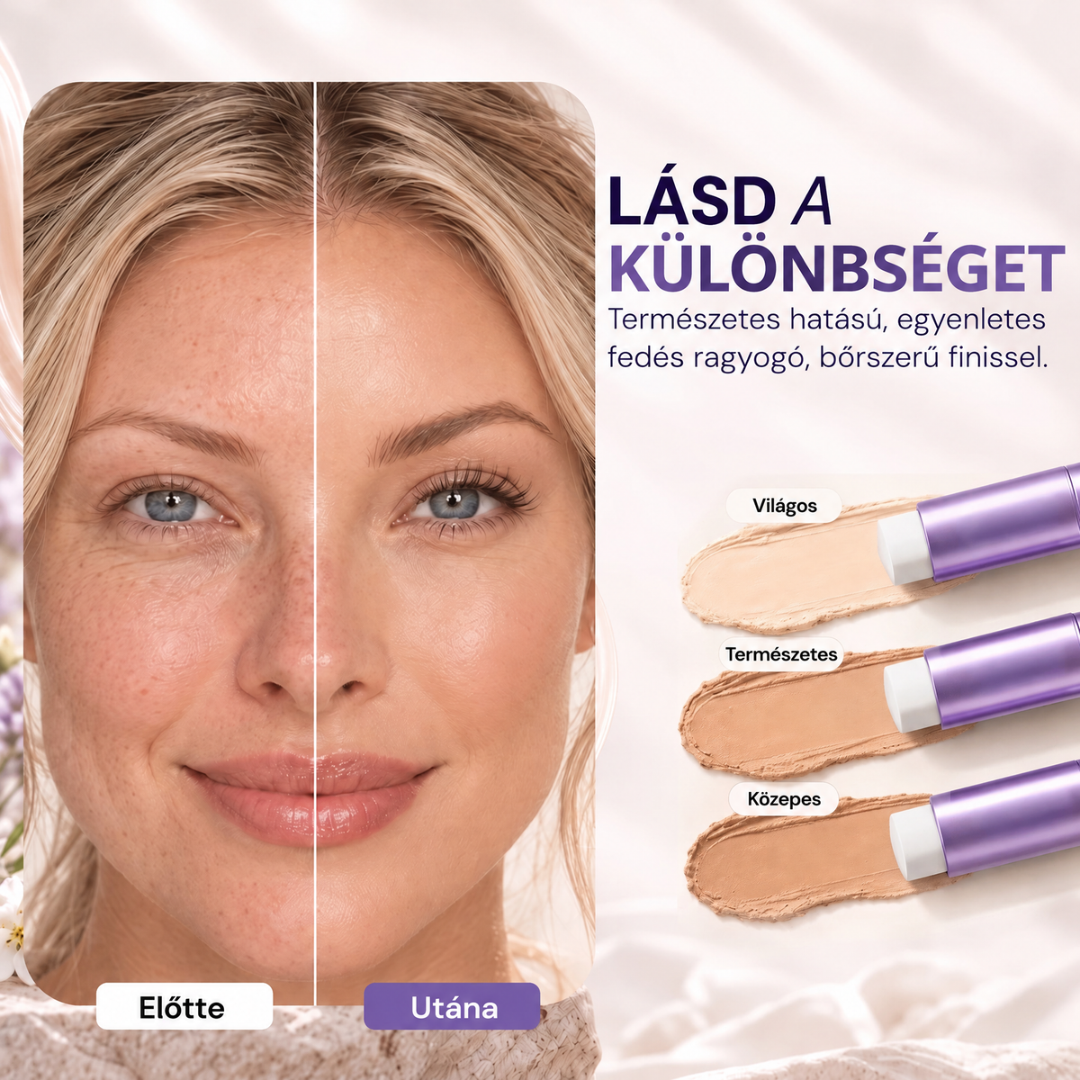 AZ UTOLSÓ 2 ÓRÁBAN · 80% KEDVEZMÉNY!  Hiskin® 2 az 1-ben színváltó alapozó stift | Elfedi az öregségi foltokat, halványítja a finom ráncok láthatóságát és hidratálja a bőrt – beépített ecsettel a fiatalos, ragyogó arcbőrért!🔥
