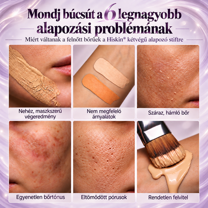 AZ UTOLSÓ 2 ÓRÁBAN · 80% KEDVEZMÉNY!  Hiskin® 2 az 1-ben színváltó alapozó stift | Elfedi az öregségi foltokat, halványítja a finom ráncok láthatóságát és hidratálja a bőrt – beépített ecsettel a fiatalos, ragyogó arcbőrért!🔥